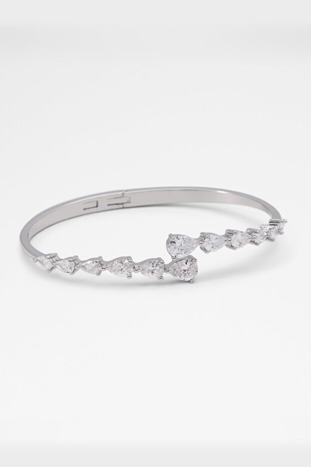 Adraresien - Women's Silver Color Stone Bracelet