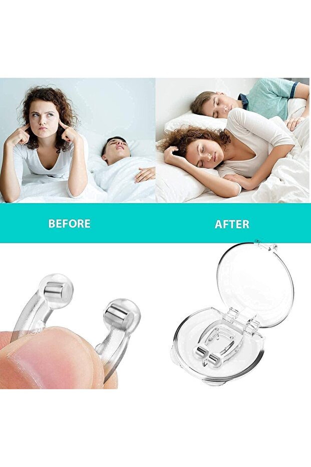 Snore Free Magnetic Silicone Nose Clip - Unisex Anti-Snoring Device
