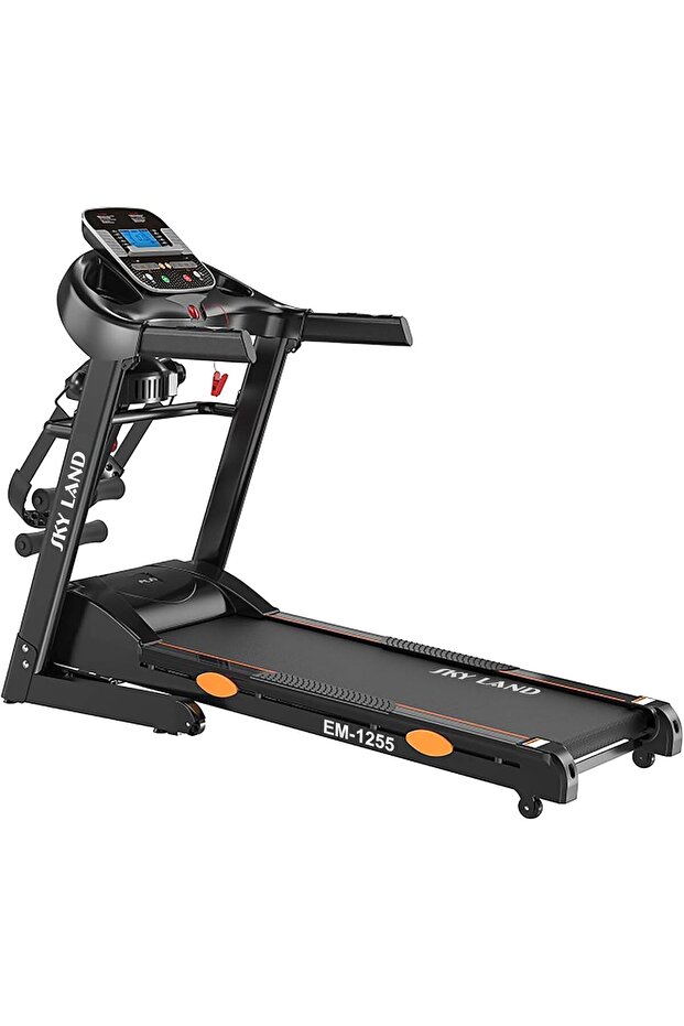 Foldable Treadmill EM-1255, 5HP Peak, Massager, Auto Incline, Bluetooth, 120KG Max