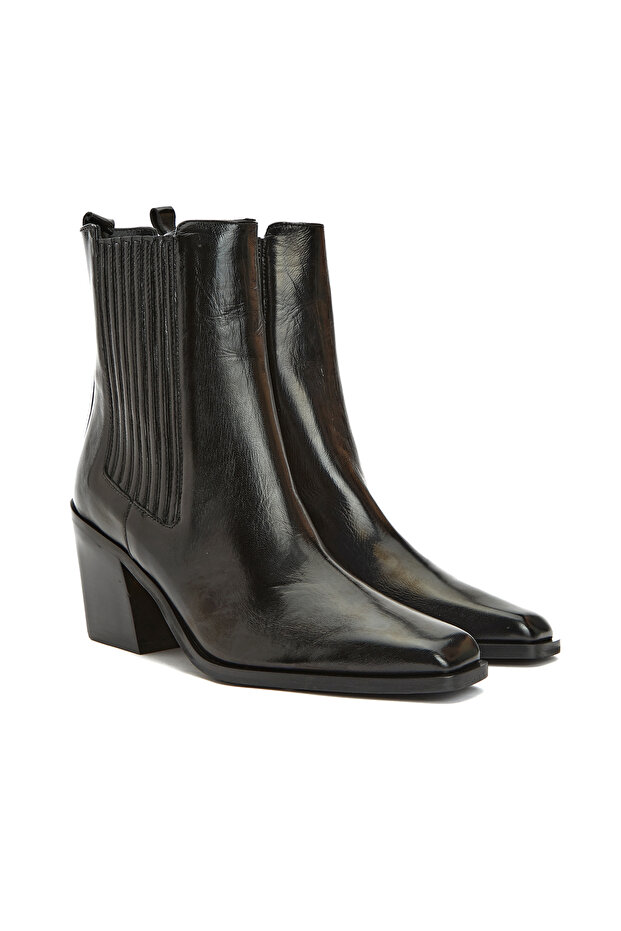 Siyah Kadın Deri Bot - 2