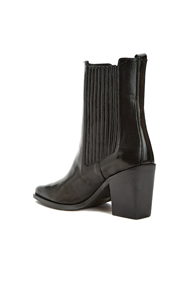 Siyah Kadın Deri Bot - 3
