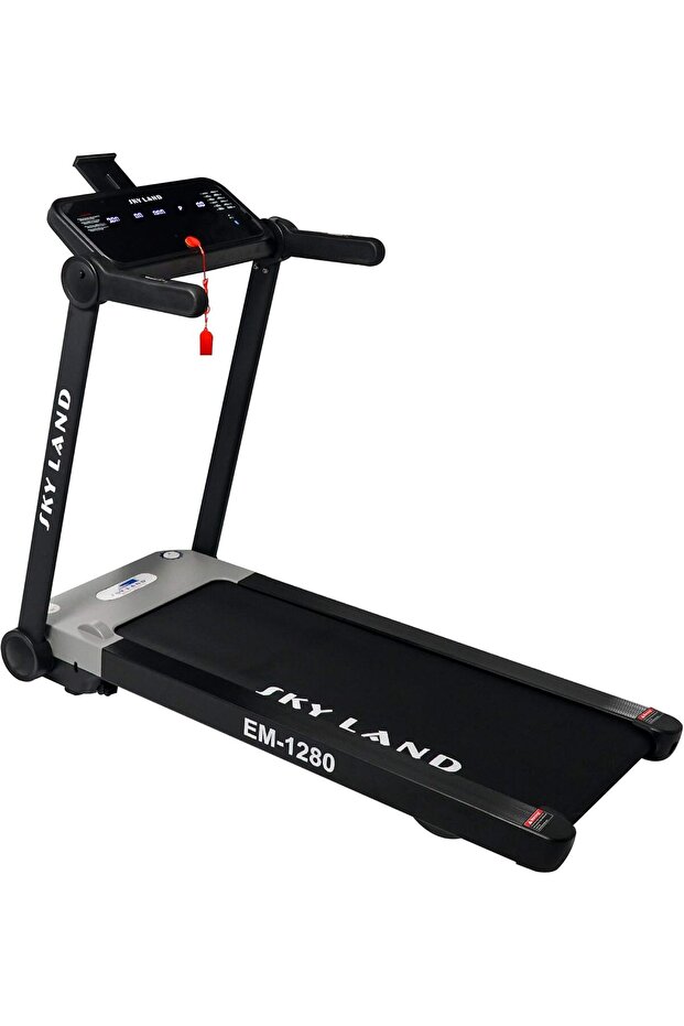 Foldable Treadmill EM-1280, 4HP Peak, LCD Display, MP3, 12 Programs, 100KG Limit