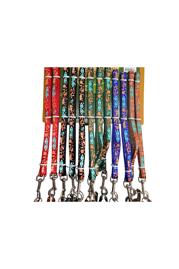 Patterned Red Cat & Small Dog Collar Set – with Adjustable Walking Strap - 4