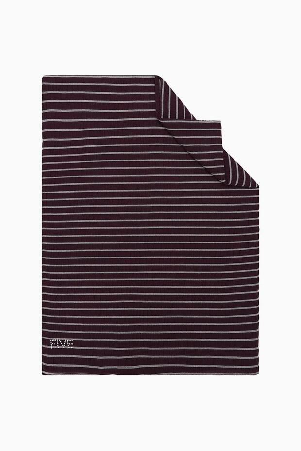Dark Purple Striped Harmony Shawl