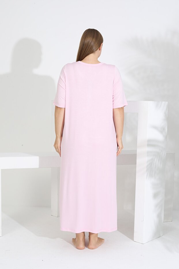 Kadın Bambu Kısa Kol Gecelik - 6