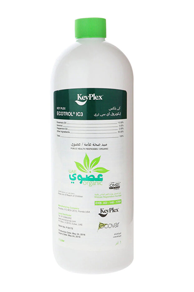 IC3 Ecotrol 1 l Litter. Natural Insect Control with Rosemary, Peppermint & Geraniol Oils