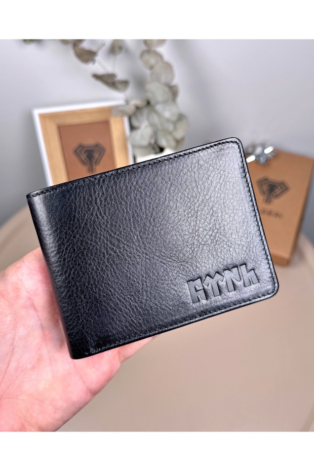 Genuine Leather Wallet Multi-Compartment Wallet with Logo