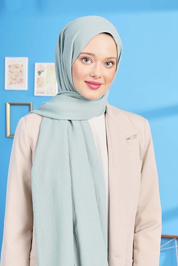 Mint Yeşili Harmoni Şal - 1