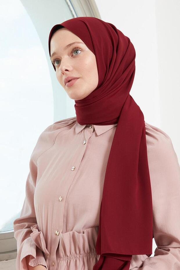 Fuşya Medine İpeği Şal - 3