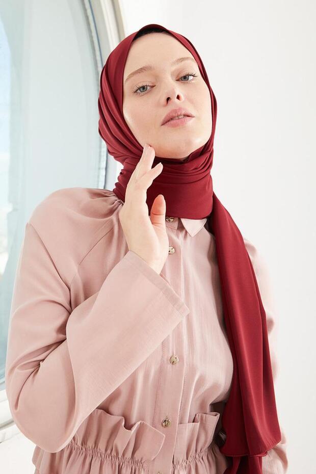 Fuşya Medine İpeği Şal - 1