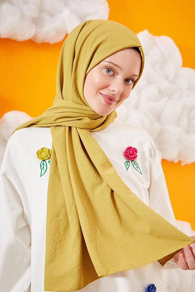 Lime Pamuk Cazz Şal - 4