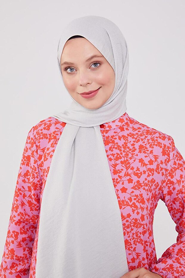 Açık Gri Junset Şal - 4