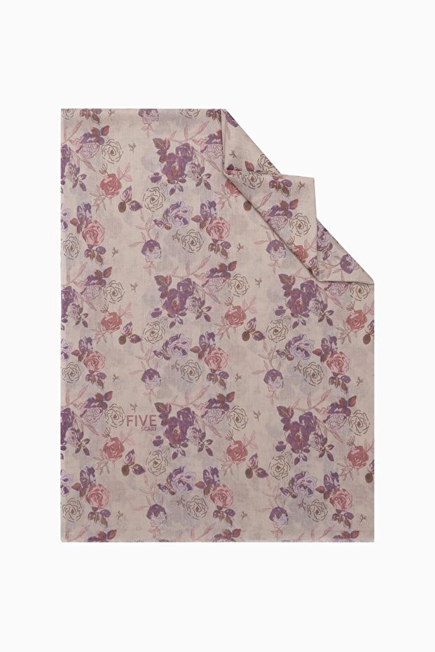 Mor Relax Rose Şal - 2