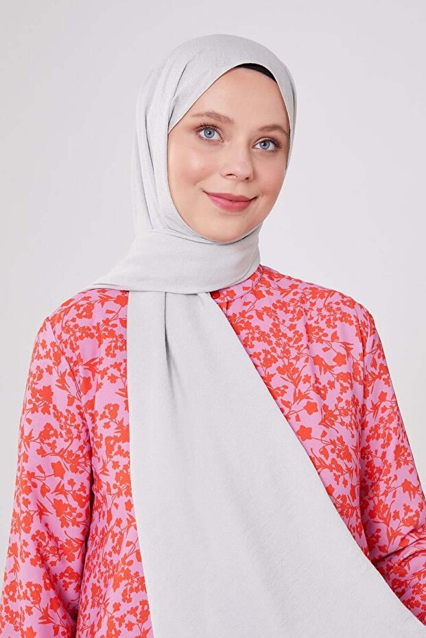 Açık Gri Junset Şal - 1