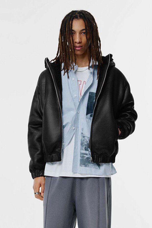 Suni yünlü suni deri ceket - 3