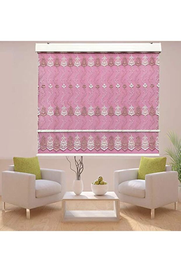 Double Roll Curtain - Front Chiffon (Turkish) with Blackout Backing,