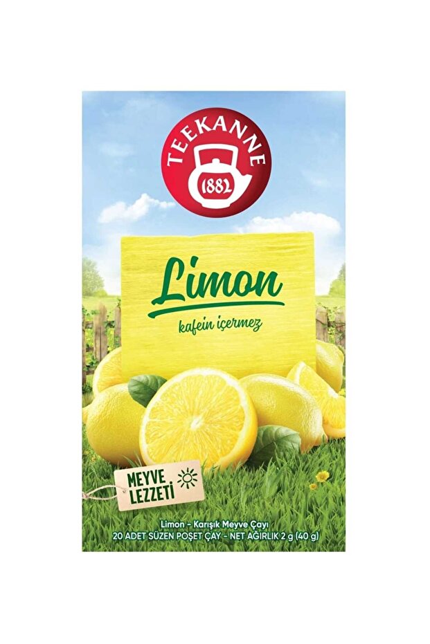 Lemon Fruit Tea 4-Pack Economical Package (4X20 - Total 80 Infusion Bags) - 100% Caffeine-Free Tea