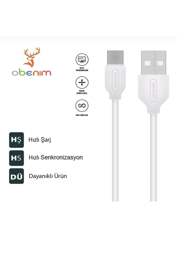 Type-C USB Şarj ve Data Kablosu / Type C kablo 1 Metre / Hızlı Şarj Teknolojisi / USB Type C / 3.0 - 2
