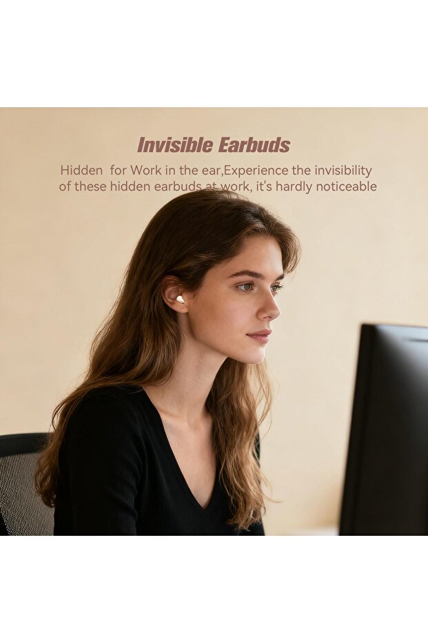 سماعات أذن بلوتوث صغيرة وغير مرئية: صغيرة للآذان الصغيرة، لاسلكية صغيرة، بتصميم أنيق - 6