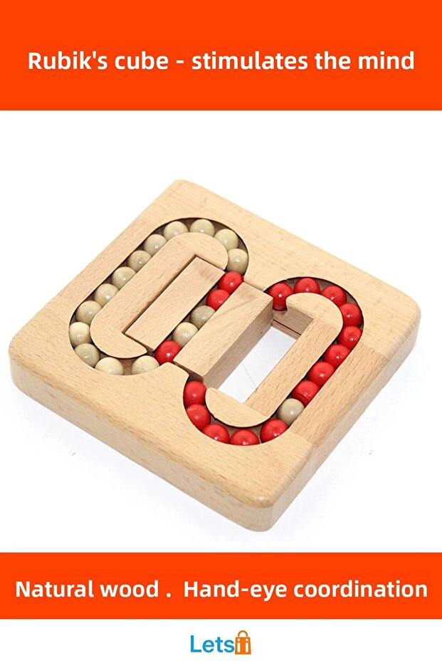 لعبة مكعب روبيك الخشبية التعليمية، ترفيهية لتنمية الذكاء - 1
