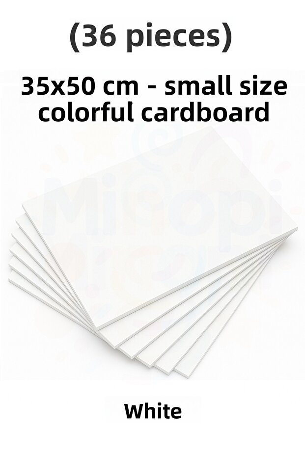 White Color Cardboard 36 Pieces 35X50 cm Hard Cardboard Cardboard