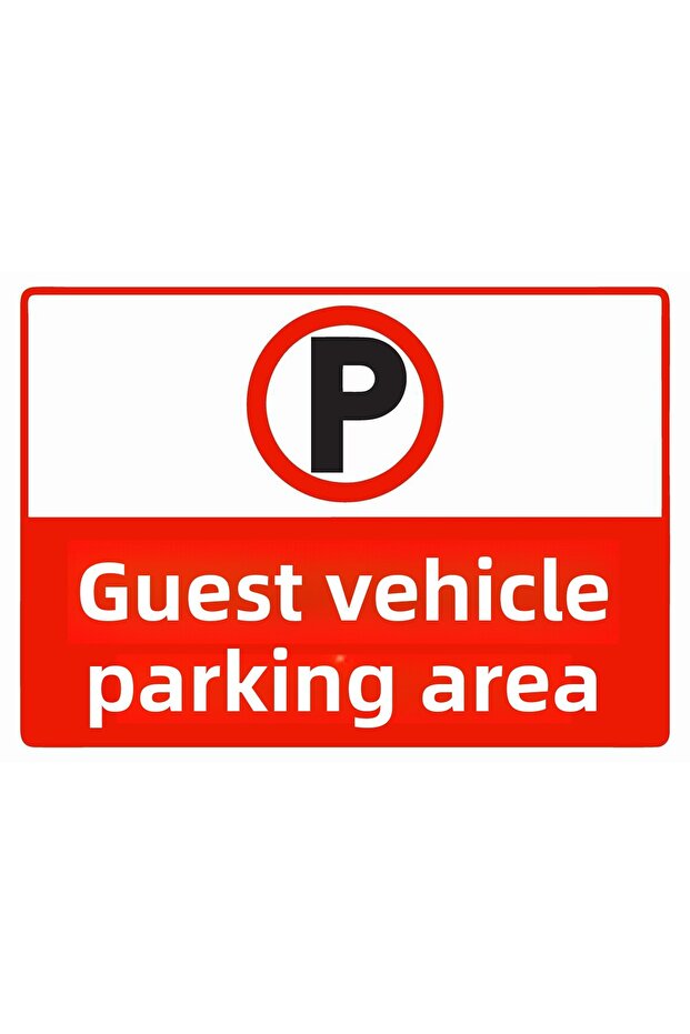 Guest Car Parking Isg Warning Sign Pvc A4 21X30 cm