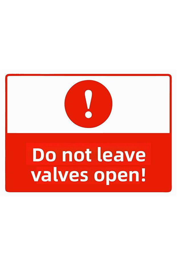 Do Not Open Valves Isg Warning Sign Pvc A4 21X30 cm