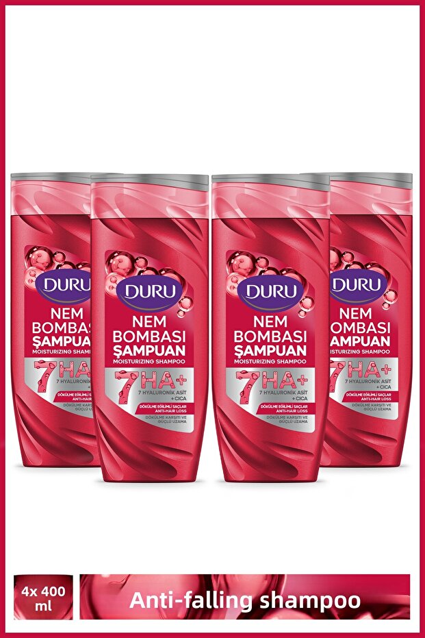 Moisture Bomb Anti-Hair Loss Shampoo for Hair Prone to Shedding 4X400 ml