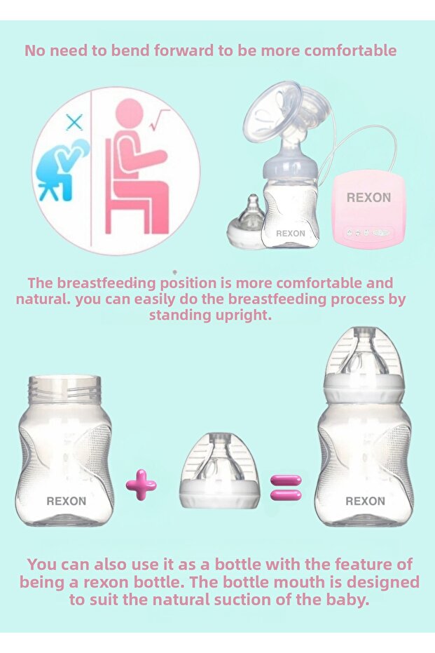 Electric Breast Pump Pink - 6