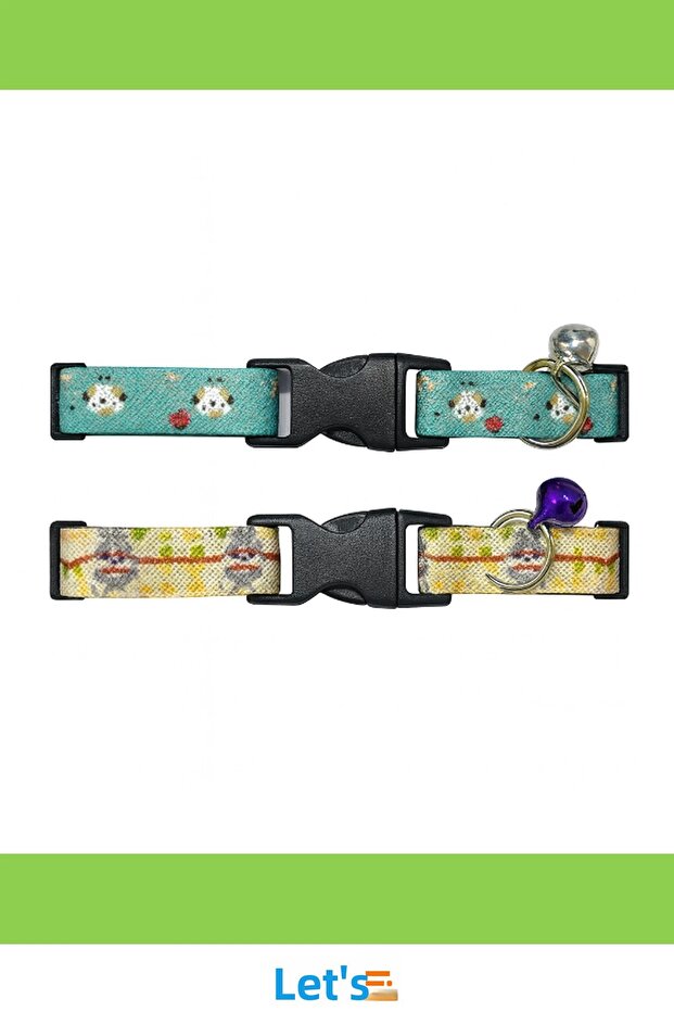 Adjustable Cat Collar with Patterned Bell - 4