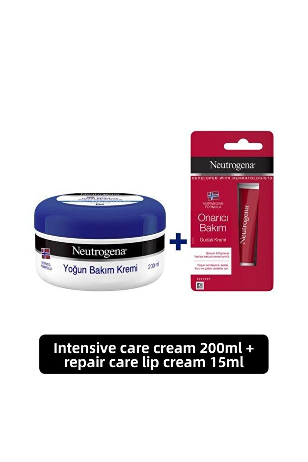 Intensive Care Cream 200 ml + Repairing Care Lip Cream 15 ml