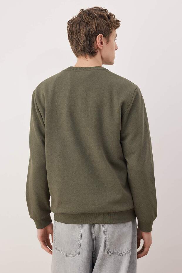 Siyah-Haki-Bej 3'lü Paket Regular/Normal Kesim Basic İçi Polar Sweatshirt TMNAW26SW00006 - 10