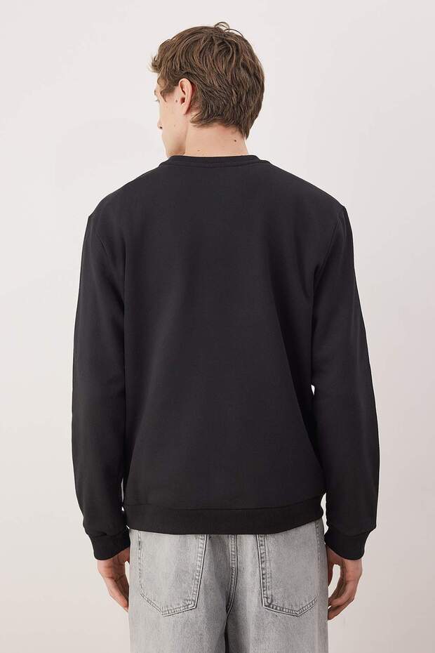Siyah-Haki-Bej 3'lü Paket Regular/Normal Kesim Basic İçi Polar Sweatshirt TMNAW26SW00006 - 4