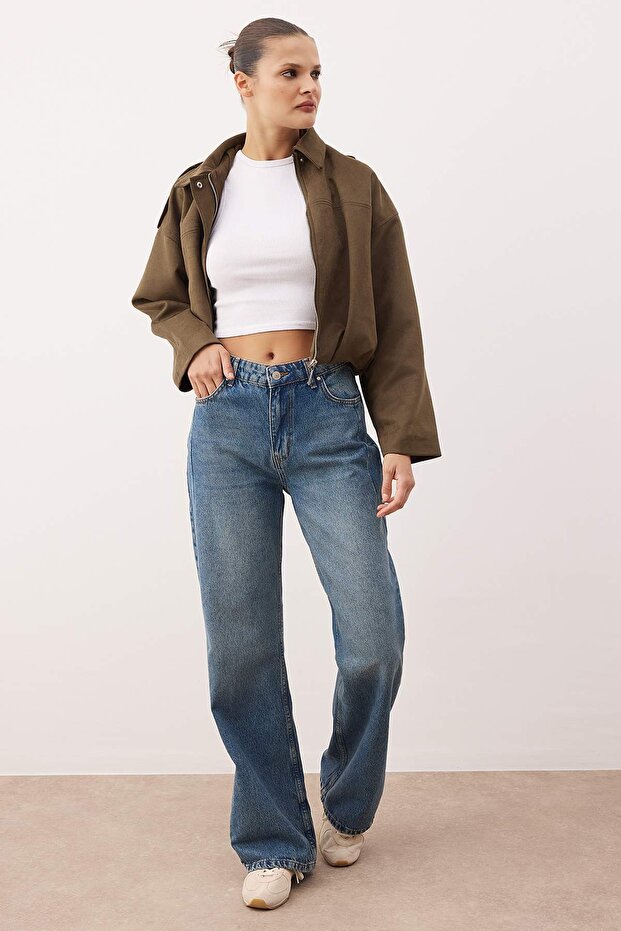 Mavi*001 Yüksek Bel Wide Leg Jeans TWOAW23JE00345 - 2