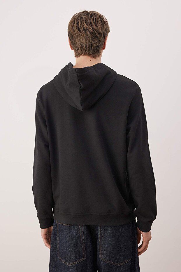 Siyah-Kahverengi 2'li Paket Kapüşonlu Regular Kesim İçi Polarlı Sweatshirt TMNAW24SW00000 - 7