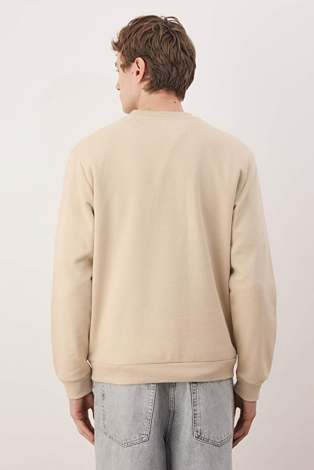 Siyah-Haki-Bej 3'lü Paket Regular/Normal Kesim Basic İçi Polar Sweatshirt TMNAW26SW00006 - 7