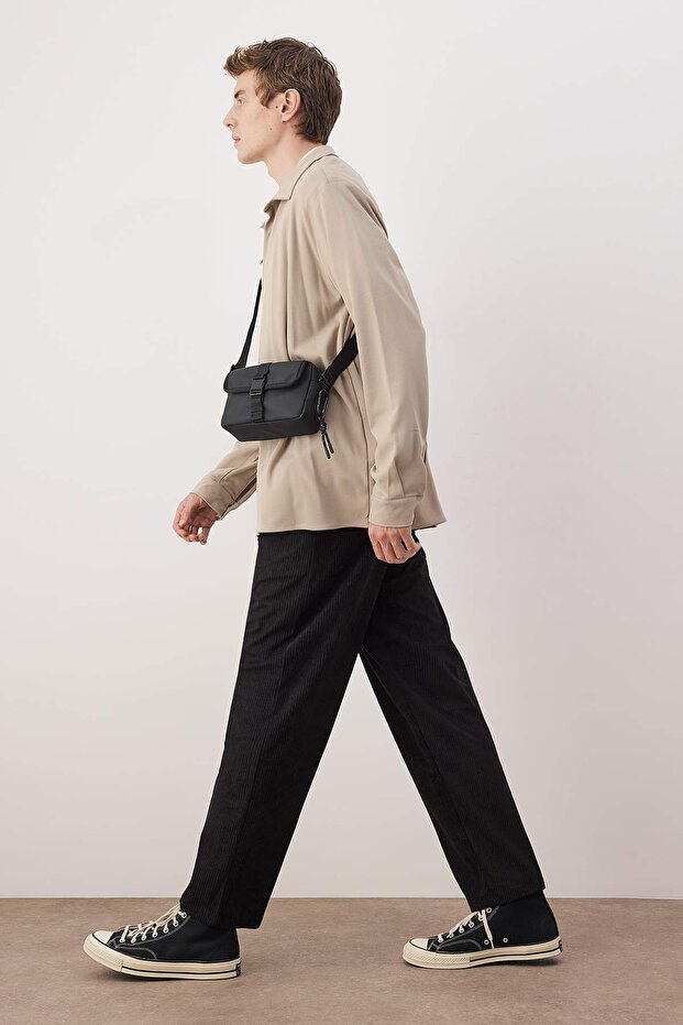 Siyah Erkek Baggy Kadife Pantolon TMNAW26PL00022 - 6