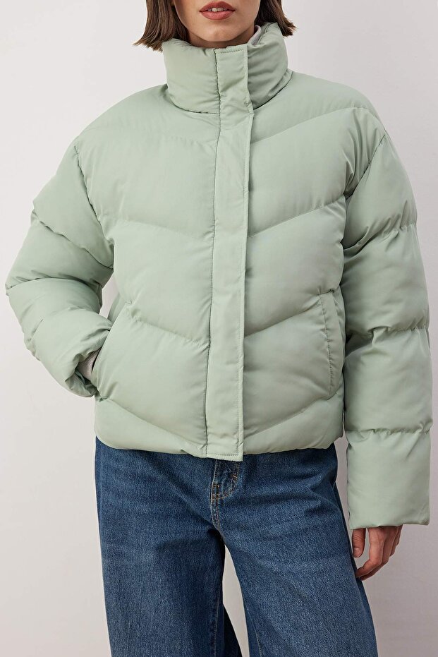 Kurtka puchowa Mint Regular Fit Water Repellent TWOAW24MO00048 - 4