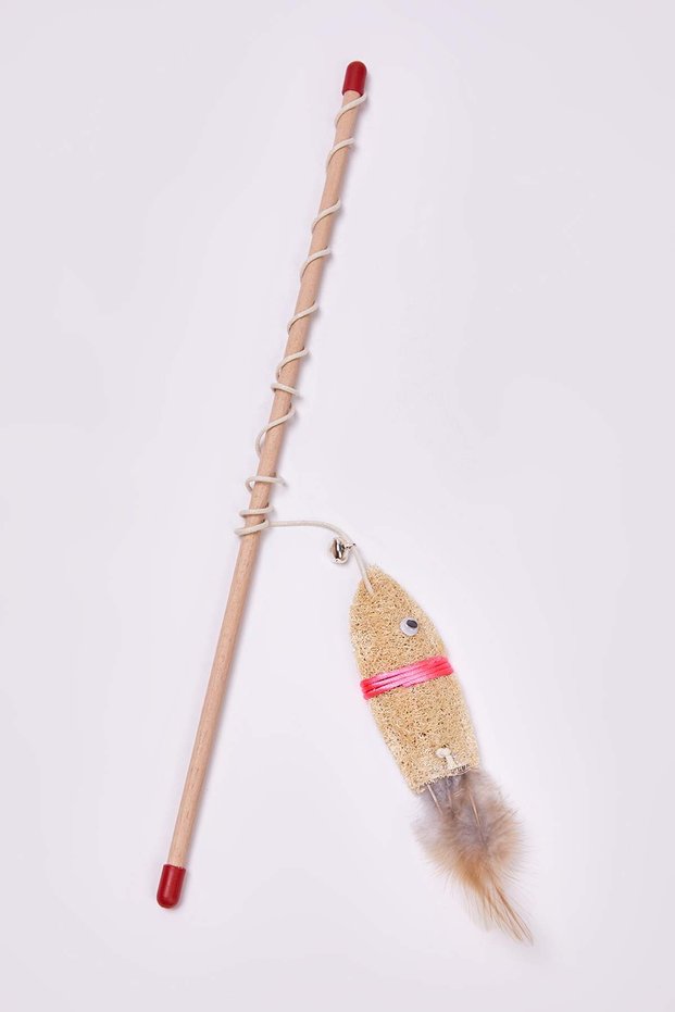Pet Rattan Fishing Rod Fish Figured Cat Toy Tphaw26Ko00000