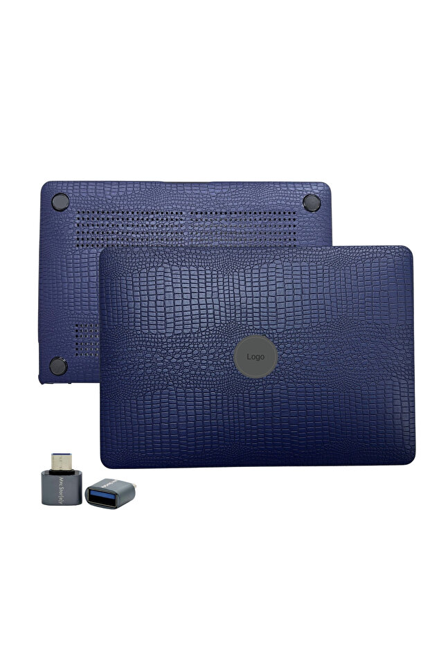 حافظة جلدية لجهاز Macbook Air M1 - تغطية 360 درجة، متوافقة مع معرف اللمس (A2337 A2179 A1932) - 1