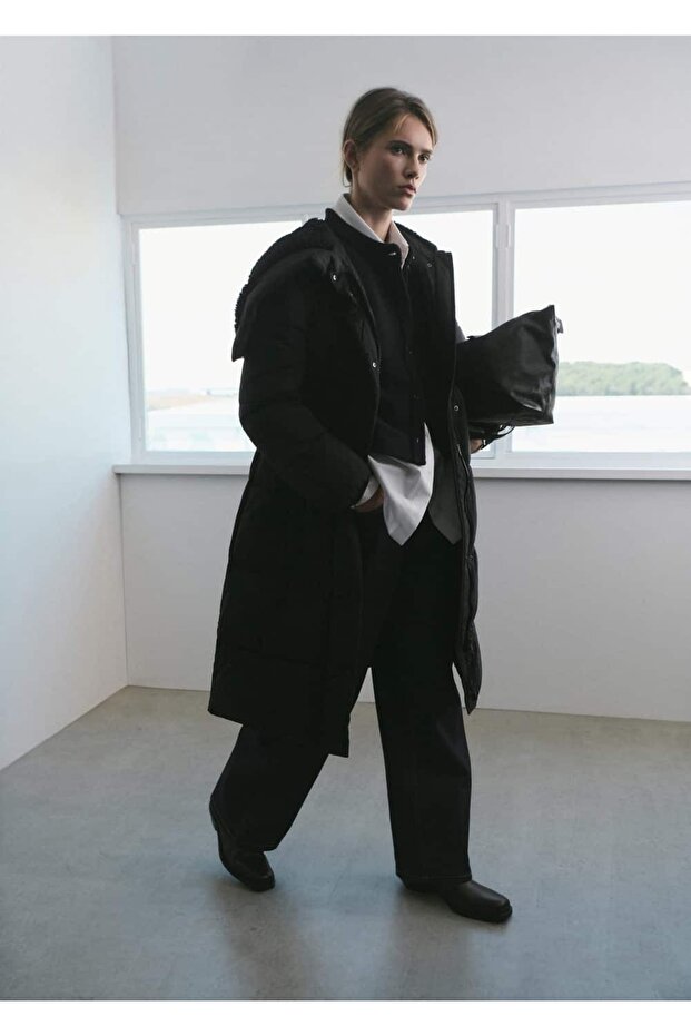 Kapüşonlu kapitone anorak - 2