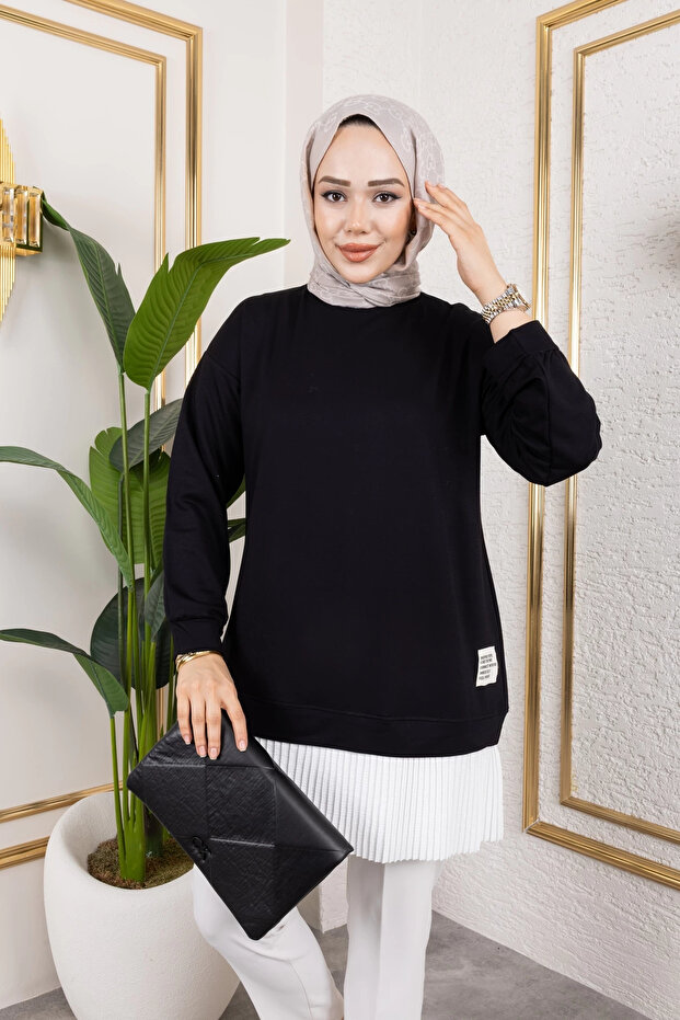 Kadın Piliseli Modal Kumaş Tunik - 2