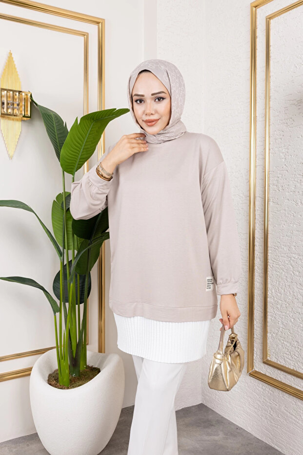 Kadın Piliseli Modal Kumaş Tunik - 2