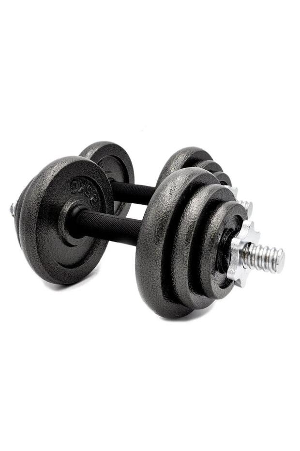 طقم دامبل اثقال بوزن 20 كجم قابل للتعديل،أسود للتمارين الرياضية - 6