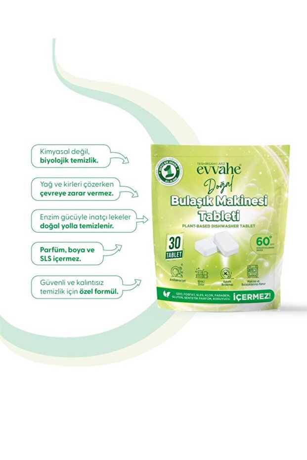Bitkisel Bulaşık Makinesi Tableti (30 Tablet) - 3