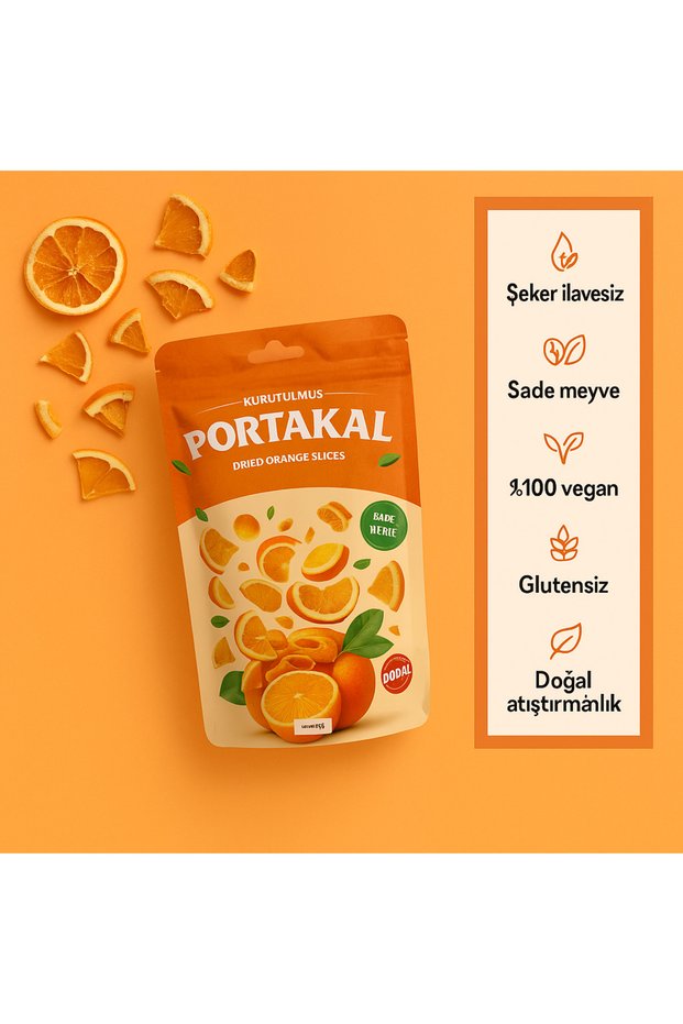 Natural Dried Orange Slices No Additives, No Sugar, 100% Fruit, Vegan