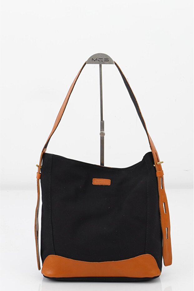 Ko25222 Women's Shoulder Bag with Leather Trim