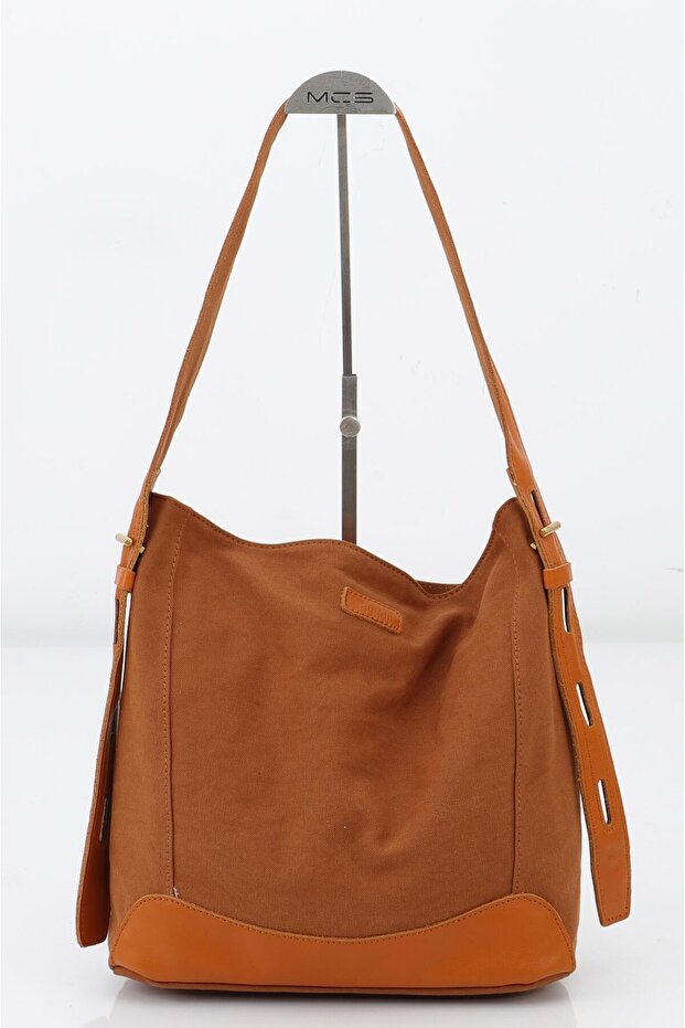 Ko25222 Women's Shoulder Bag with Leather Trim
