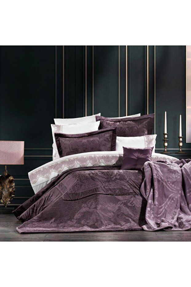 Zebra Casa Nora 3'lü Set Mürdüm - 1