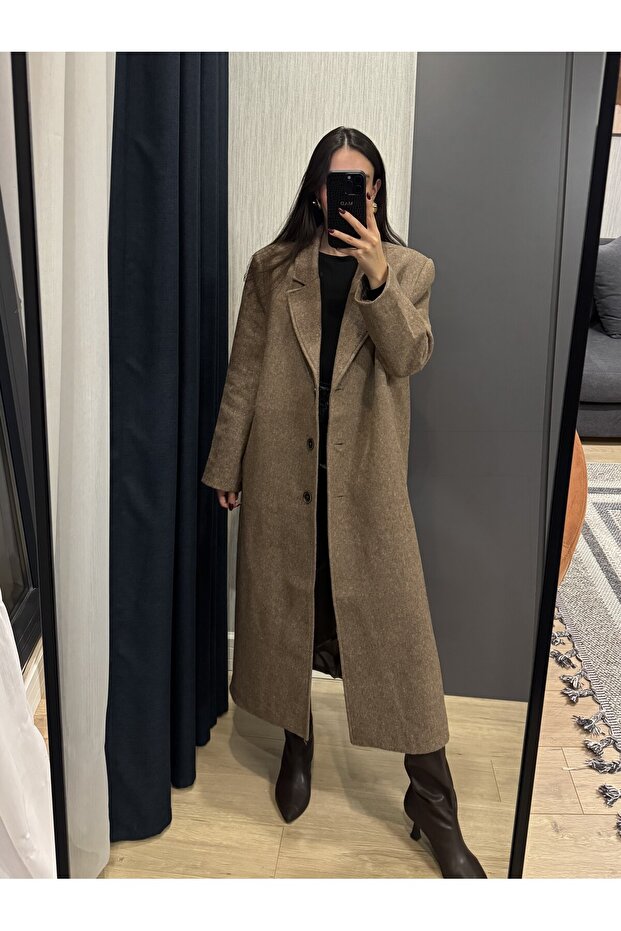 Vatkalı Oversize Kaban - 5